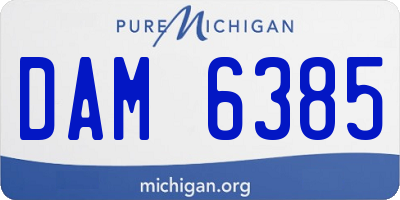 MI license plate DAM6385