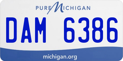 MI license plate DAM6386