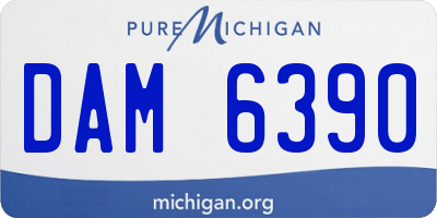 MI license plate DAM6390