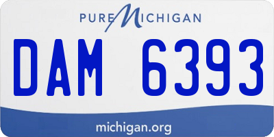 MI license plate DAM6393