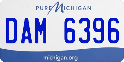 MI license plate DAM6396