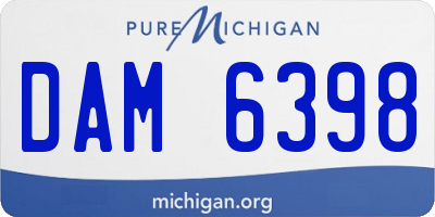 MI license plate DAM6398