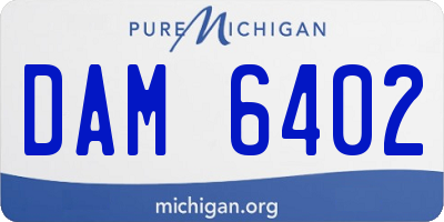 MI license plate DAM6402
