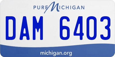 MI license plate DAM6403