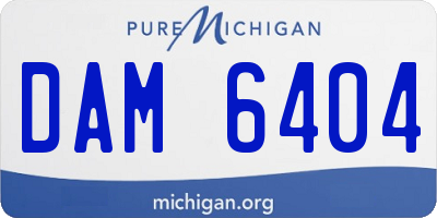 MI license plate DAM6404