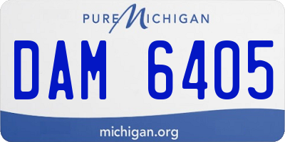 MI license plate DAM6405