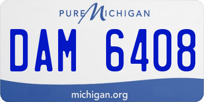 MI license plate DAM6408