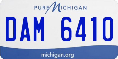MI license plate DAM6410