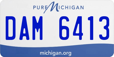 MI license plate DAM6413