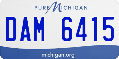 MI license plate DAM6415