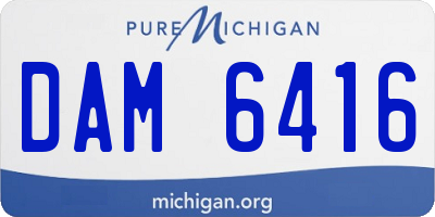 MI license plate DAM6416