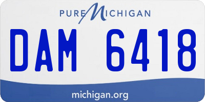 MI license plate DAM6418