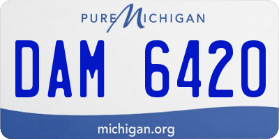 MI license plate DAM6420