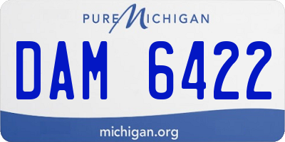 MI license plate DAM6422
