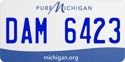 MI license plate DAM6423