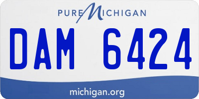 MI license plate DAM6424