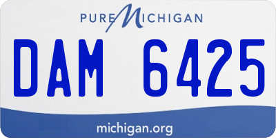MI license plate DAM6425