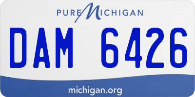 MI license plate DAM6426