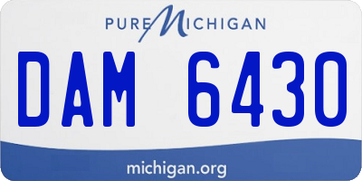 MI license plate DAM6430