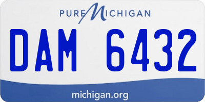 MI license plate DAM6432