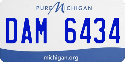 MI license plate DAM6434
