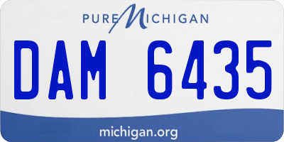 MI license plate DAM6435