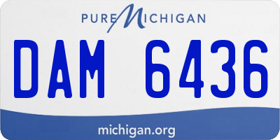 MI license plate DAM6436