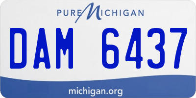 MI license plate DAM6437