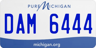 MI license plate DAM6444
