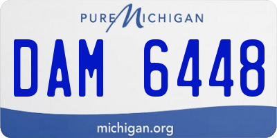 MI license plate DAM6448