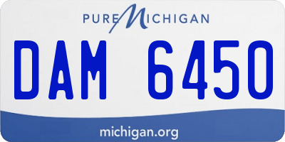 MI license plate DAM6450