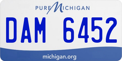 MI license plate DAM6452