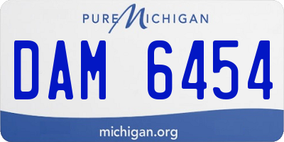 MI license plate DAM6454