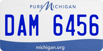 MI license plate DAM6456
