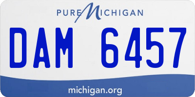 MI license plate DAM6457