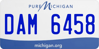MI license plate DAM6458