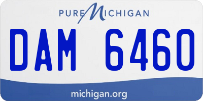 MI license plate DAM6460