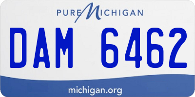 MI license plate DAM6462