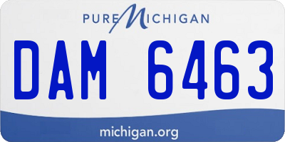 MI license plate DAM6463