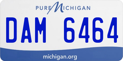 MI license plate DAM6464