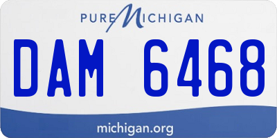 MI license plate DAM6468