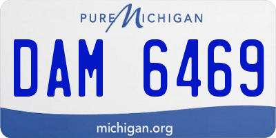 MI license plate DAM6469