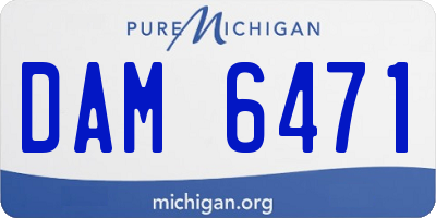MI license plate DAM6471