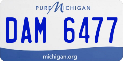 MI license plate DAM6477