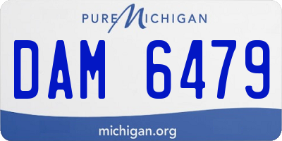 MI license plate DAM6479