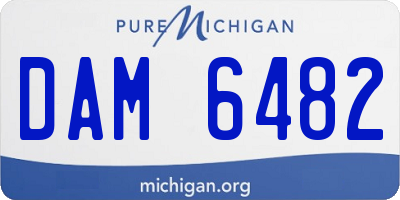 MI license plate DAM6482