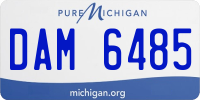 MI license plate DAM6485