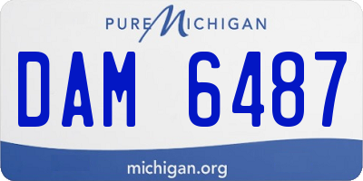 MI license plate DAM6487
