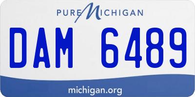MI license plate DAM6489