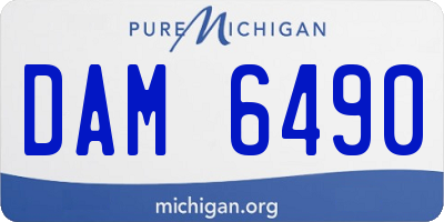MI license plate DAM6490
